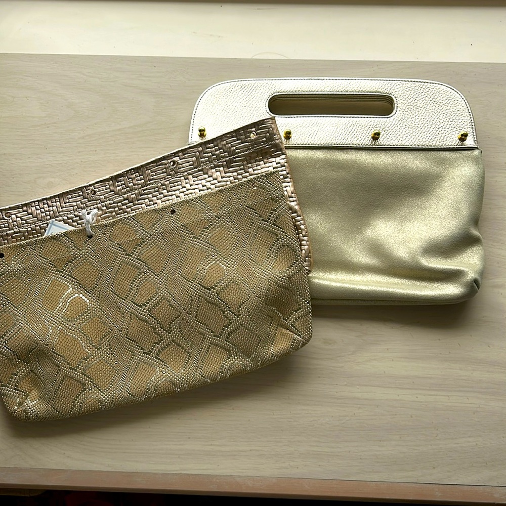 Carrie Dunham Leather Clutch w/2 Interchangeable Leather Covers